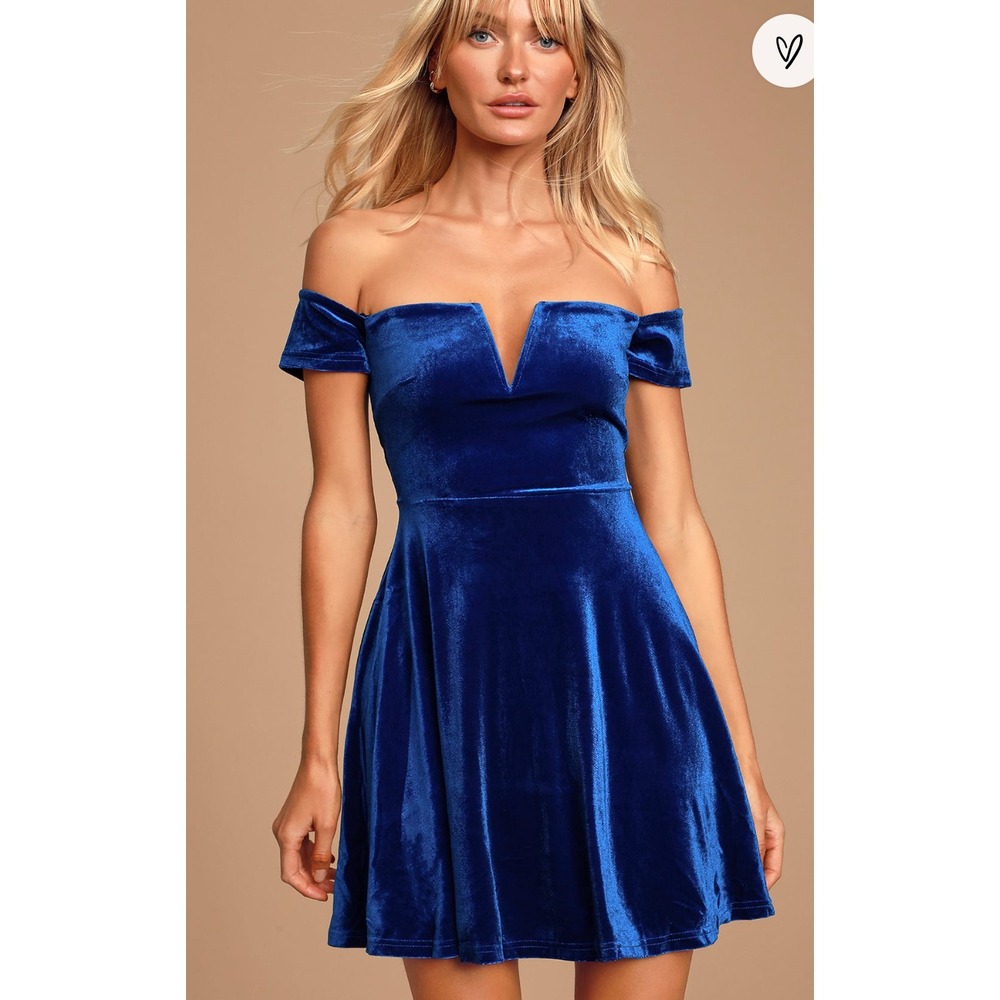 Lulus Rhythm of Love Blue Lace Backless Dress S Coquette Cocktail Party‎